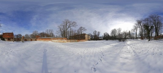 360 Panorama of the Palace in Winter