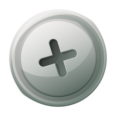 Obraz premium Fastener head vector icon.Cartoon vector icon isolated on white background fastener head.