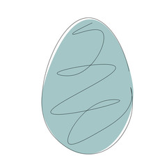 Easter egg on white background vector illustration