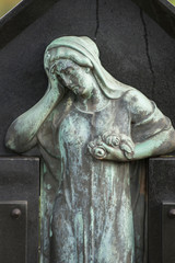 Friedhof, Statue, Glaube, Kreuz
