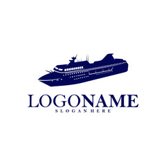 Cruise Ship Logo Vector. Ship Logo Concept Template. Icon Symbol. Illustration