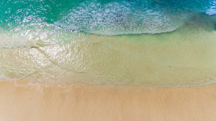 Fototapeta na wymiar aerial view of the ocean waves, Zanzibar