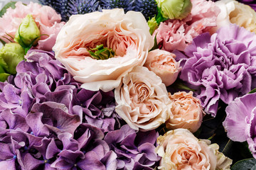 Colorful bouquet of flowers. Flower shop concept.