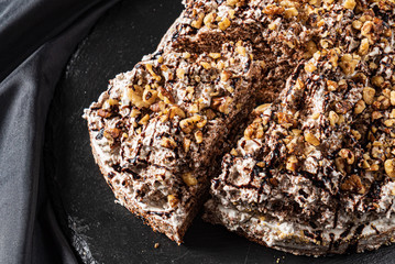 traditional Christmas cake with honey and nuts
