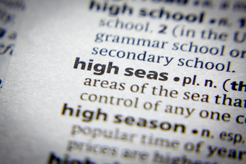 Word or phrase High seas in a dictionary.