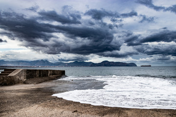 Il mare d'inverno ad Aspra (Bagheria) Sicilia