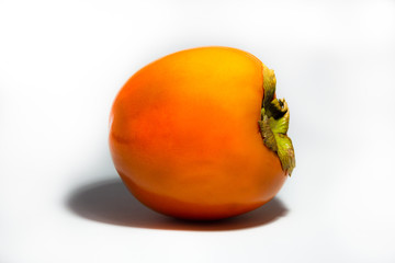 Persimmon fruit isolated on white background, fresh fruit