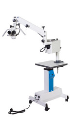 Modern medical equipment ophthalmology operation surgical microscope isolated