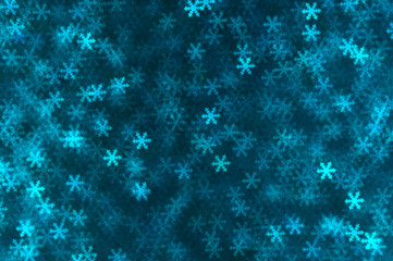 Fototapeta na wymiar Blue Christmas background with snowflakes