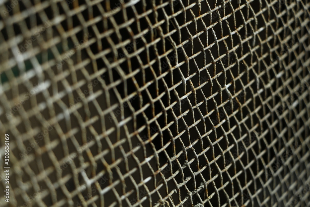 Wall mural weaved filter that filters sand from stone which helps to build building construction work