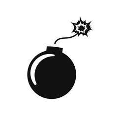 bomb icon isolate on white background, vector