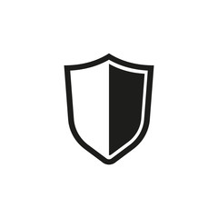 shield icon isolate on white background, vector