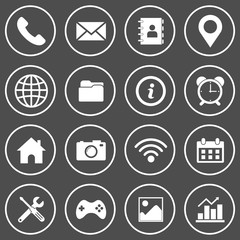 website icon set vector design symbol