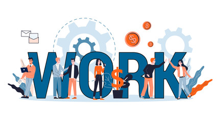 Work in business company concept. Idea of people