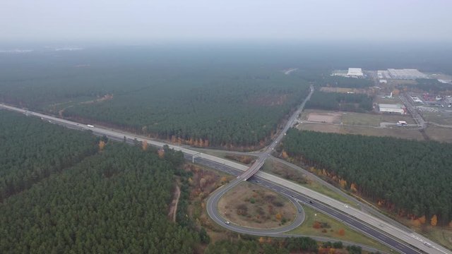Luftaufnahme vom Standort der zuk&uuml;nftigen Tesla GigaFactory 4 in Gr&uuml;nheide, Brandenburg