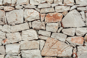 aged and rocky wall with copy space
