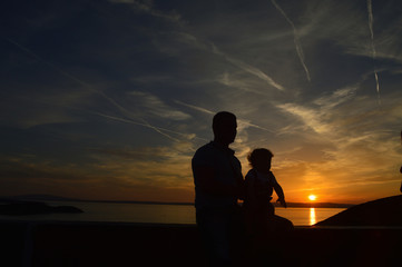 Obraz premium sonnenuntergang im sommer