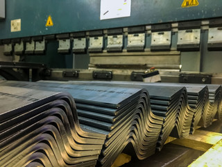 Sheet metal bending in factory