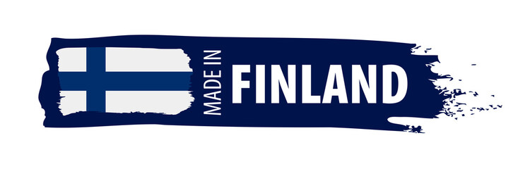 Finland flag, vector illustration on a white background