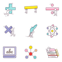 Mathematical Operations Doodle Icons Pack 