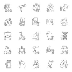 Basic Education Doodle Icons Pack