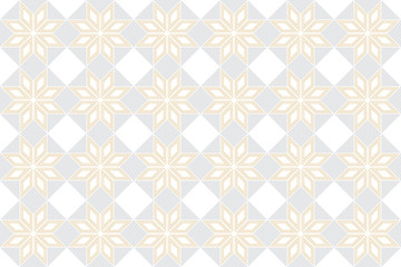Fototapeta premium Abstract geometric pattern seamless with gold luxury lines on white and gray background.