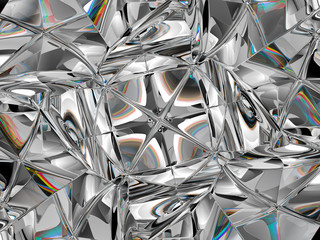 diamond structure extreme closeup and kaleidoscope