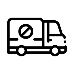 Kill Truck Icon Vector. Outline Kill Truck Sign. Isolated Contour Symbol Illustration