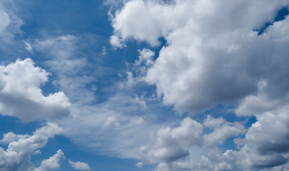 Beautiful white clouds and blue sky high definition skyscraper with grunge texture for background Abstract,nature art style,soft and blur focus.