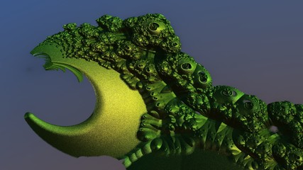 A spectacular prehistoric lizard fantasy.3d render