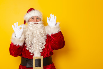 Santa showing OK sign with hands