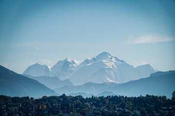 Amazing view of Switzerland alps