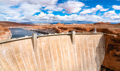 Glen Canyon Dam on the Colorado River in Arizona