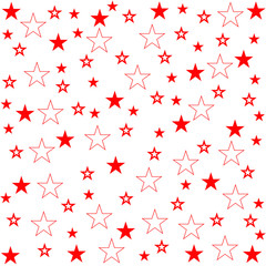 Merry Christmas and happy New year. Background for a Christmas card. Winter holiday. Happy holiday. Decor for the New year.  Elements of the winter holiday. Red stars on a white background.