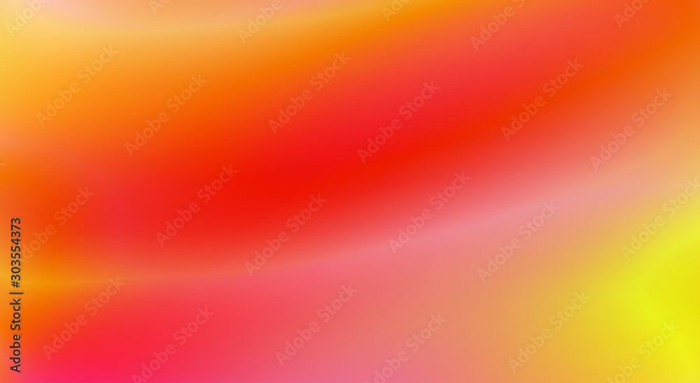 Aufkleber Blurred scarlet background with gradient to yellow orange. Vector pattern