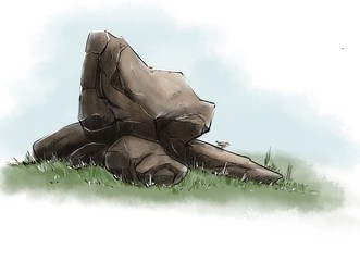 Landscape architecture design plan in the courtyard of the villa, country house, in the country. Visualization, drawing, picture, sketch, 3d illustration 