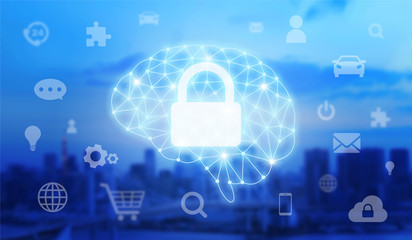 AI 人工知能と街並みとセキュリティー Artificial intelligence security 