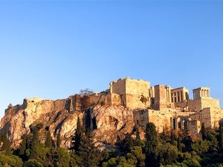 Acropolis of Athens, view from a hill