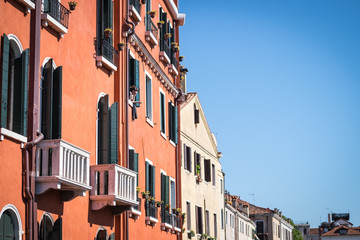Fototapeta na wymiar Colorful houses in Burano island Venice Italy