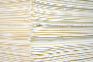 stop the pulp cellulose sheets are prefabricated for making paper - obrazy, fototapety, plakaty