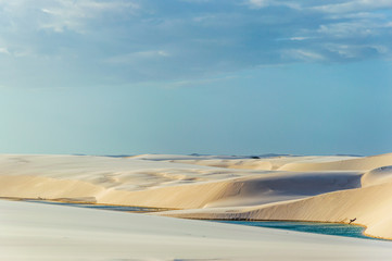 Paradise of white dunes in Brazil