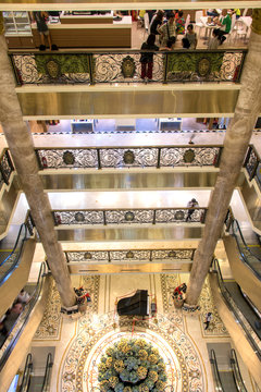 HANOI, VIETNAM, APR 21 2019, The interior of mall Trang Tien Plaza
