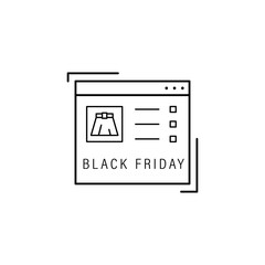 Website sale icon. Simple line, outline vector of black friday icons for ui and ux, website or mobile application