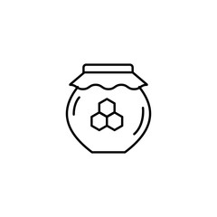 Honey icon. Simple line, outline vector of organic food icons for ui and ux, website or mobile application