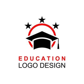 toga graduation hat logo design vector illustration