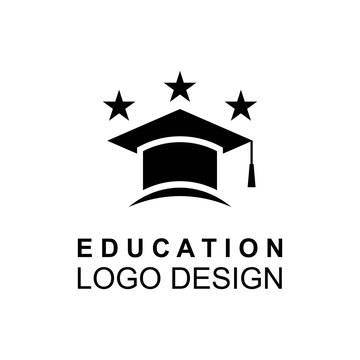 Toga Graduation Hat Logo Design Vector Illustration