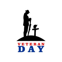 america veteran day logo design vector illustration.