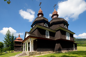 Fototapeta na wymiar ancient wooden church, Nizny Komarnik, Slovakia