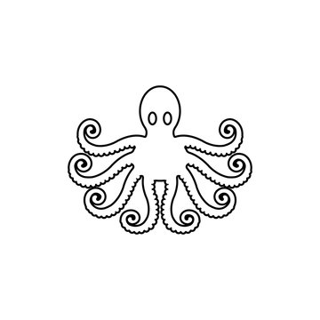 Octopus flat icon vector design
