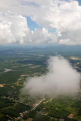 Fototapeta na wymiar View of Thailand from a bird's eye view